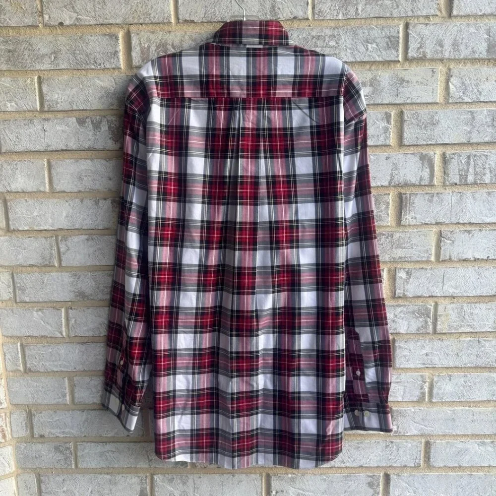 Brooks Brothers Madison Long Sleeve Button Front Plaid Shirt Men's Size L
